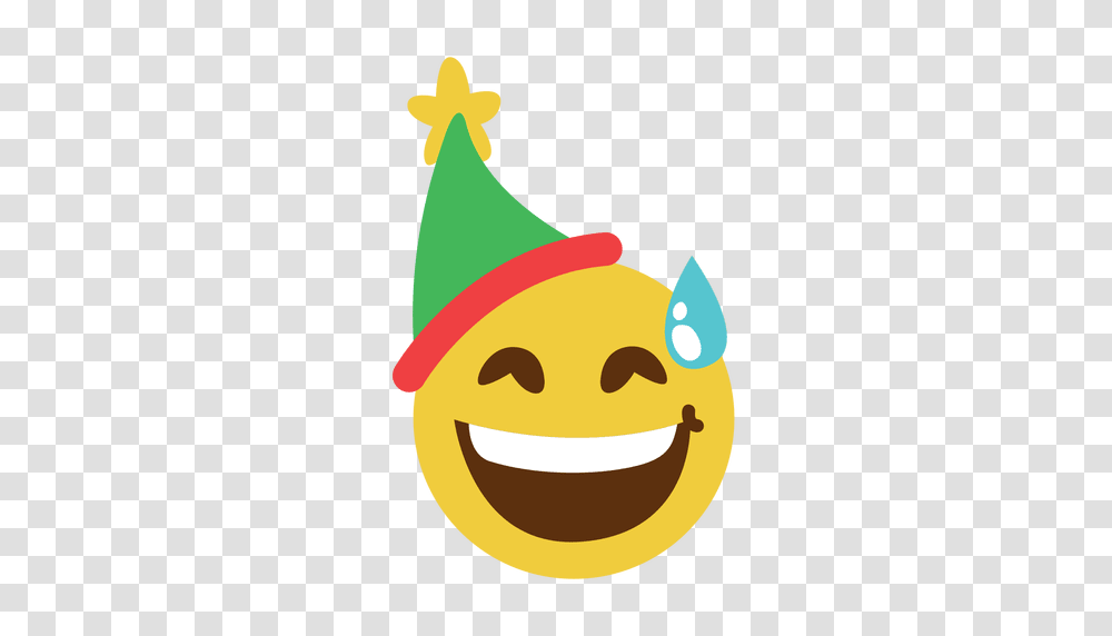 Embarrassed Smile Elf Hat Face Emoticon, Apparel, Party Hat Transparent Png