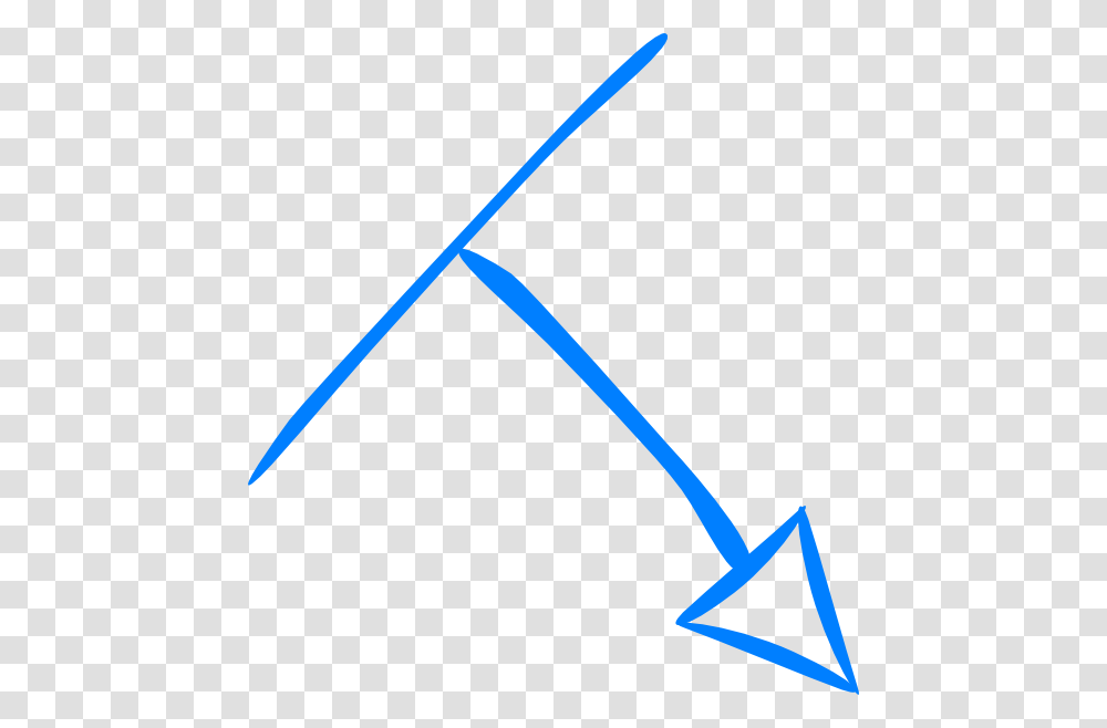 Embedded Blue Arrow Point Down Right Svg Clip Arts Blue Arrow Pointing Right Down, Triangle, Badminton, Sport Transparent Png