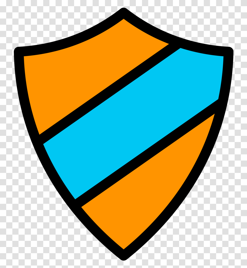 Emblem Icon Orange Light Blue Shield Icon, Armor Transparent Png