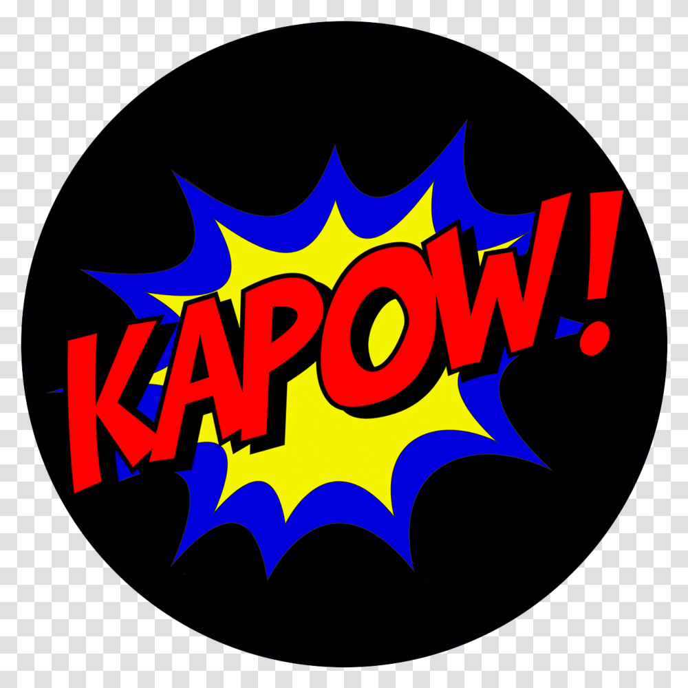 Emblem Kapow, Symbol, Poster, Advertisement, Batman Logo Transparent Png