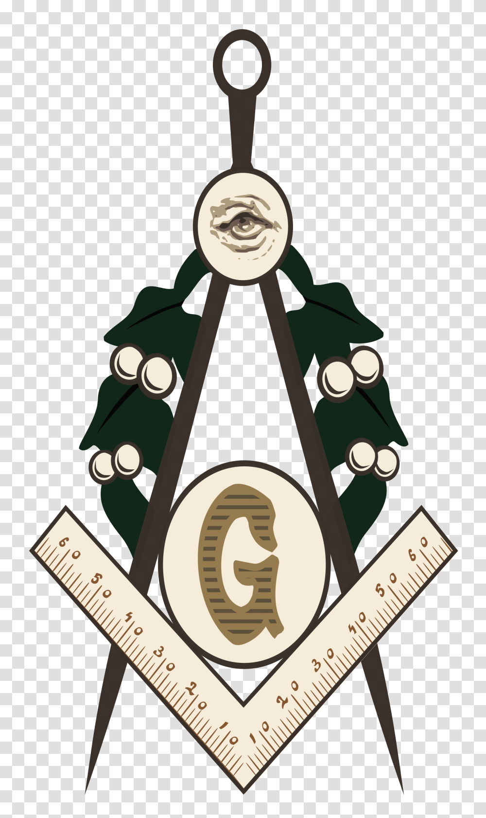 Emblem Of A Masonic Lodge In Sibiu Or Century, Plant, Tree, Fir, Abies Transparent Png