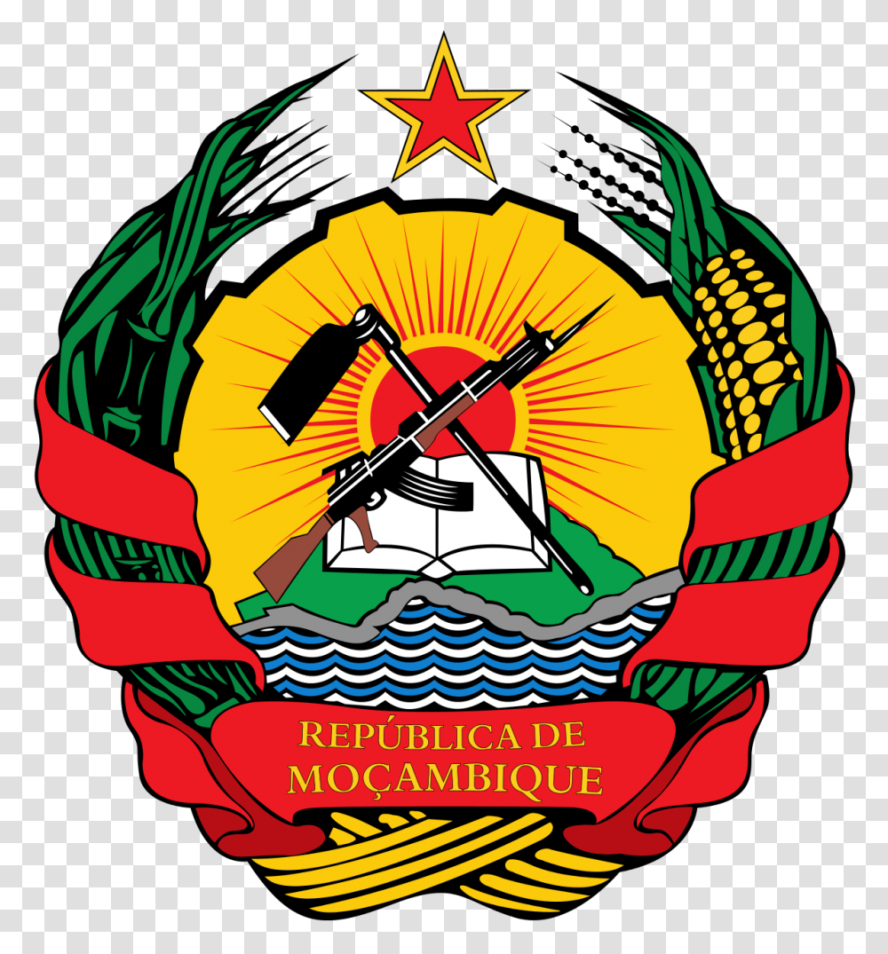 Emblem Of Mozambique, Star Symbol, Dynamite, Bomb Transparent Png