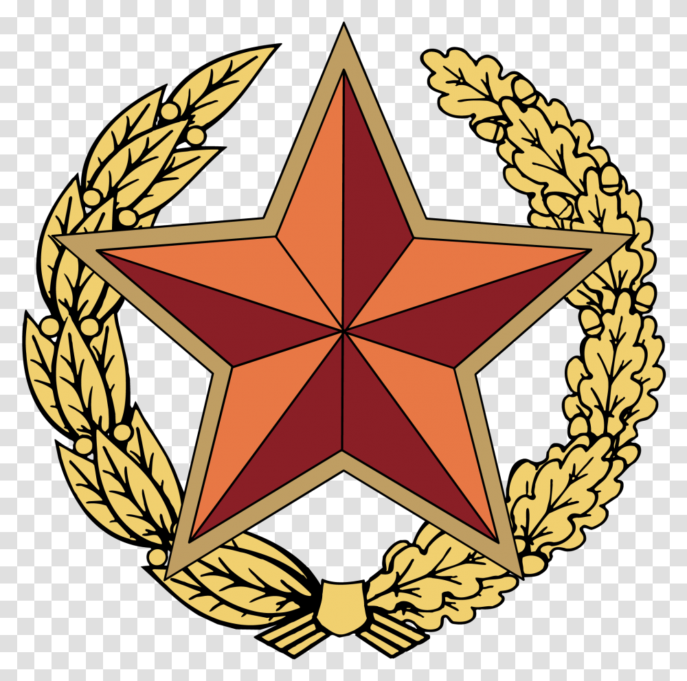 Emblem Of The Armed Forces Of The Republic Of Belarus Soviet Star Background, Star Symbol Transparent Png