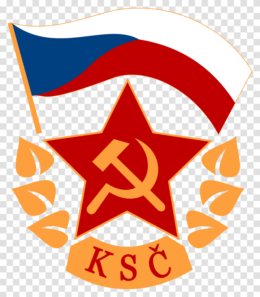 Emblem Of The Communist Party Of Czechoslovakia, Star Symbol, Poster, Advertisement Transparent Png