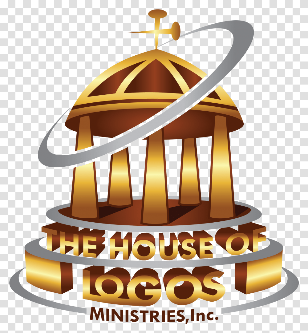 Emblem The House Of Logos Ministries Religion, Lamp, Trophy, Text, Gold Transparent Png