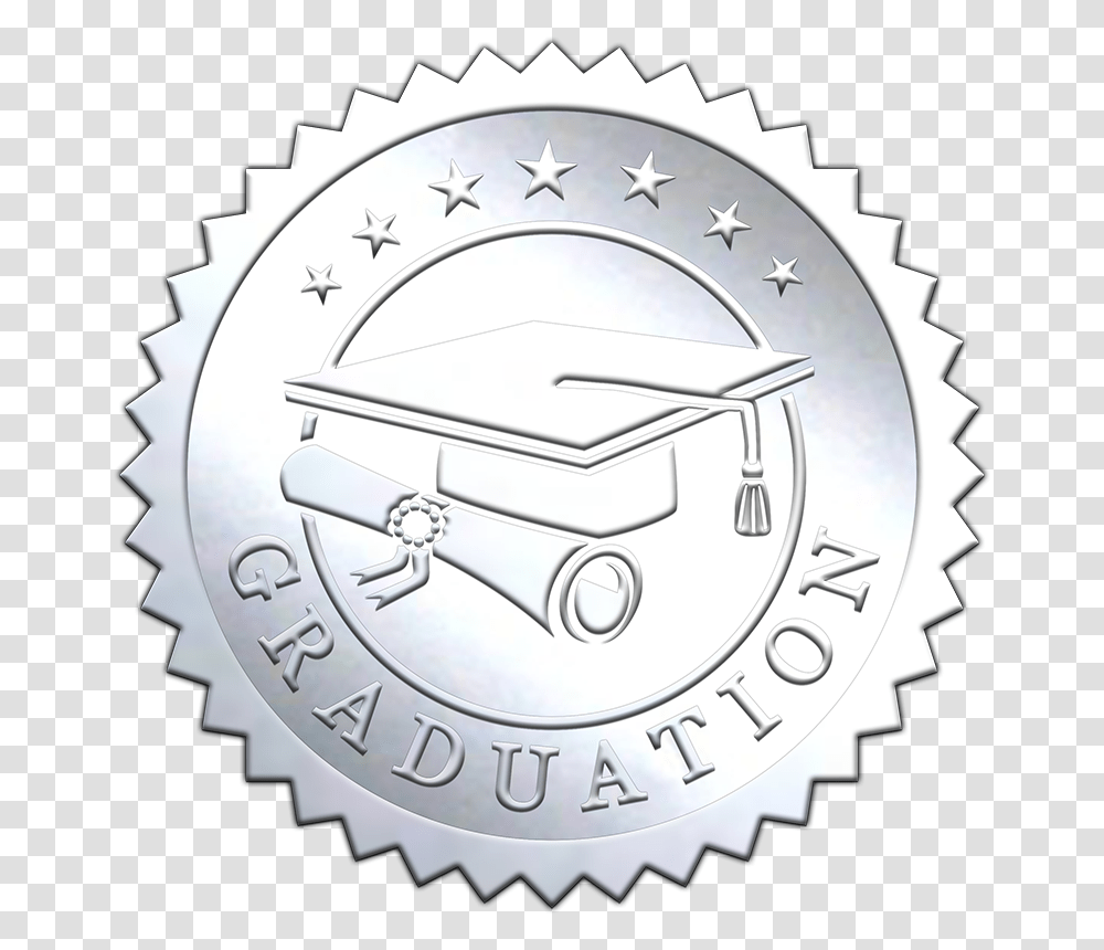 Embossed Silver Graduation Seals Budapest, Machine, Gear, Wheel, Clock Tower Transparent Png