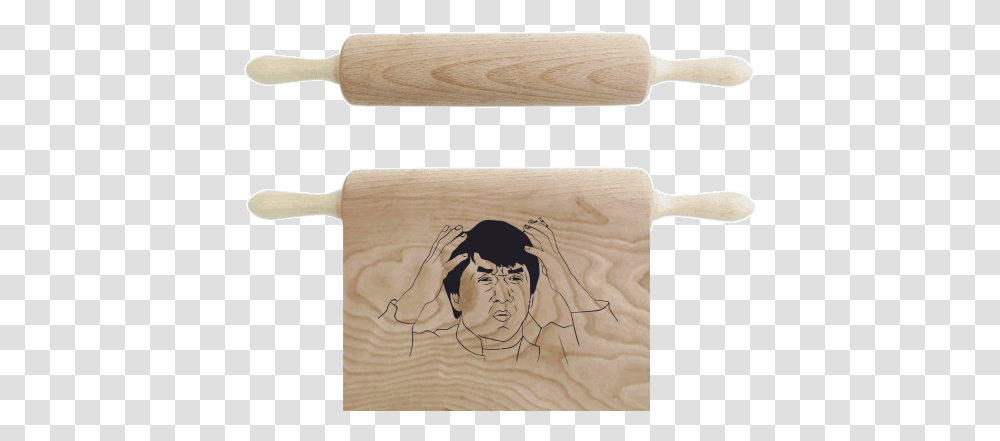 Embossing Wooden Rolling Pin With Printing Jackie Chan Rolling Pin, Text, Scroll, Baseball, Team Sport Transparent Png