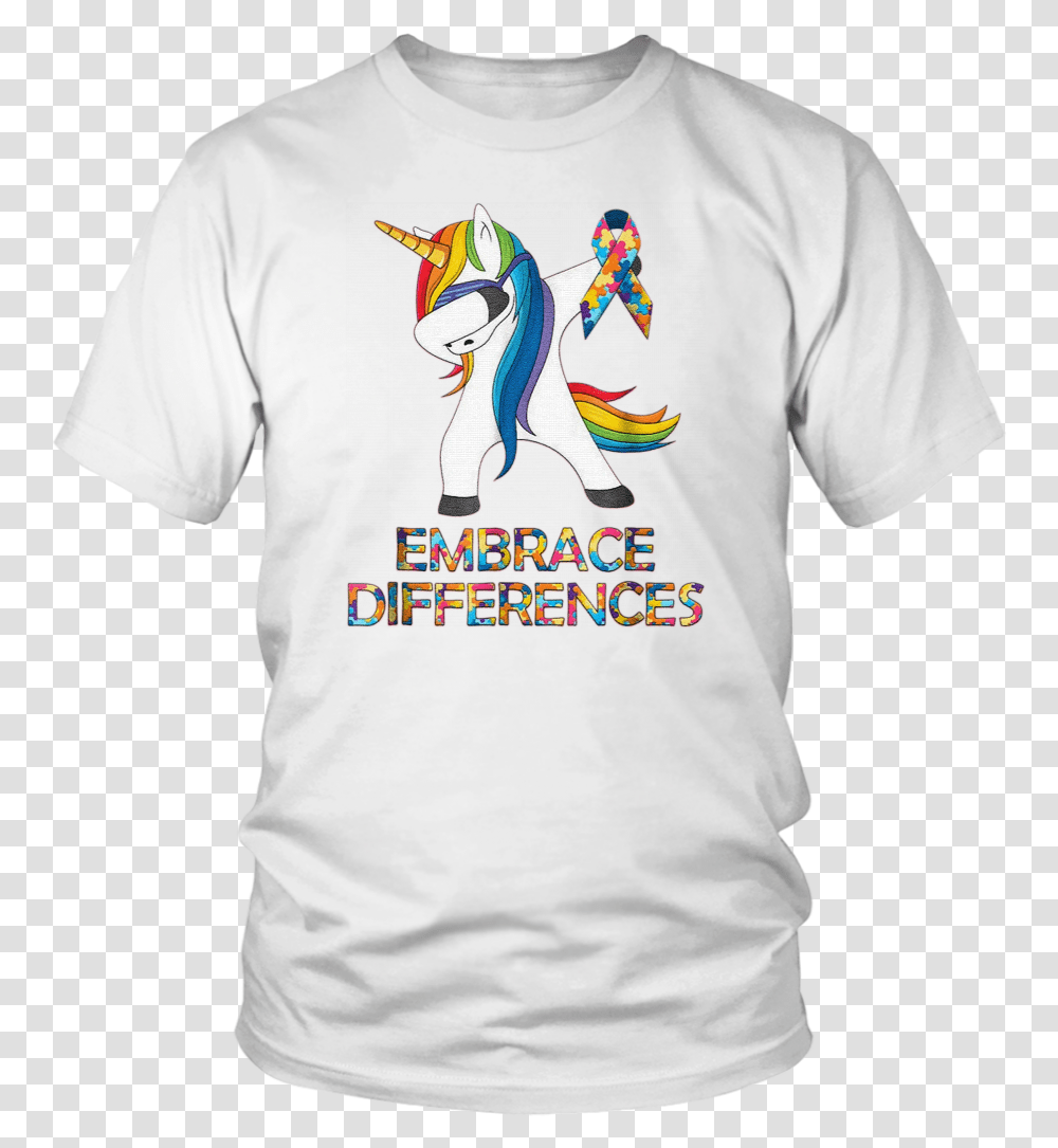 Embrace Differences Autism Unicorn Quote Rainbow Emoji Taco Tuesday Lebron Shirt, Apparel, T-Shirt, Person Transparent Png