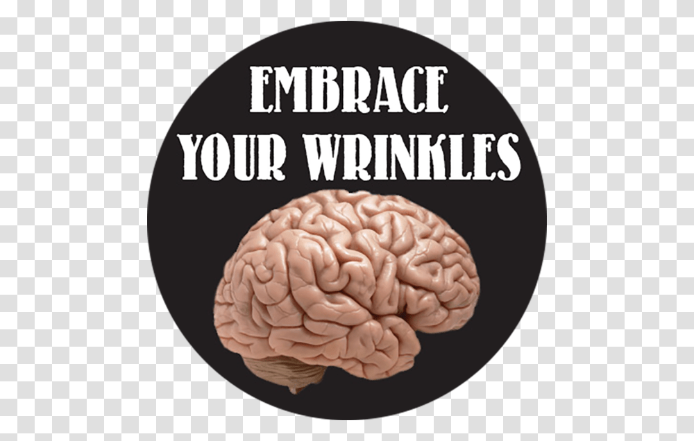 Embrace Your Wrinkles Button Fuck You Brain Meme, Plant, Label, Vegetable Transparent Png