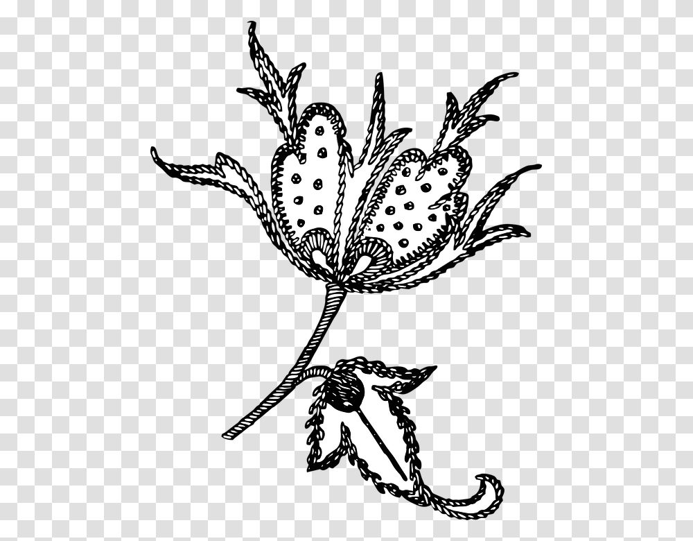 Embroidered Embroidery Needle Work Flower Floral Embroidery Work, Floral Design, Pattern Transparent Png
