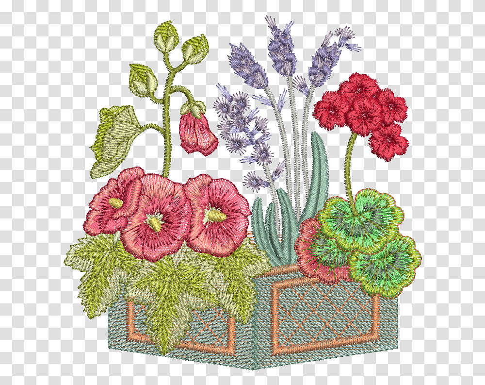 Embroidered Flowers Embroidered Flower, Embroidery, Pattern, Rug, Stitch Transparent Png