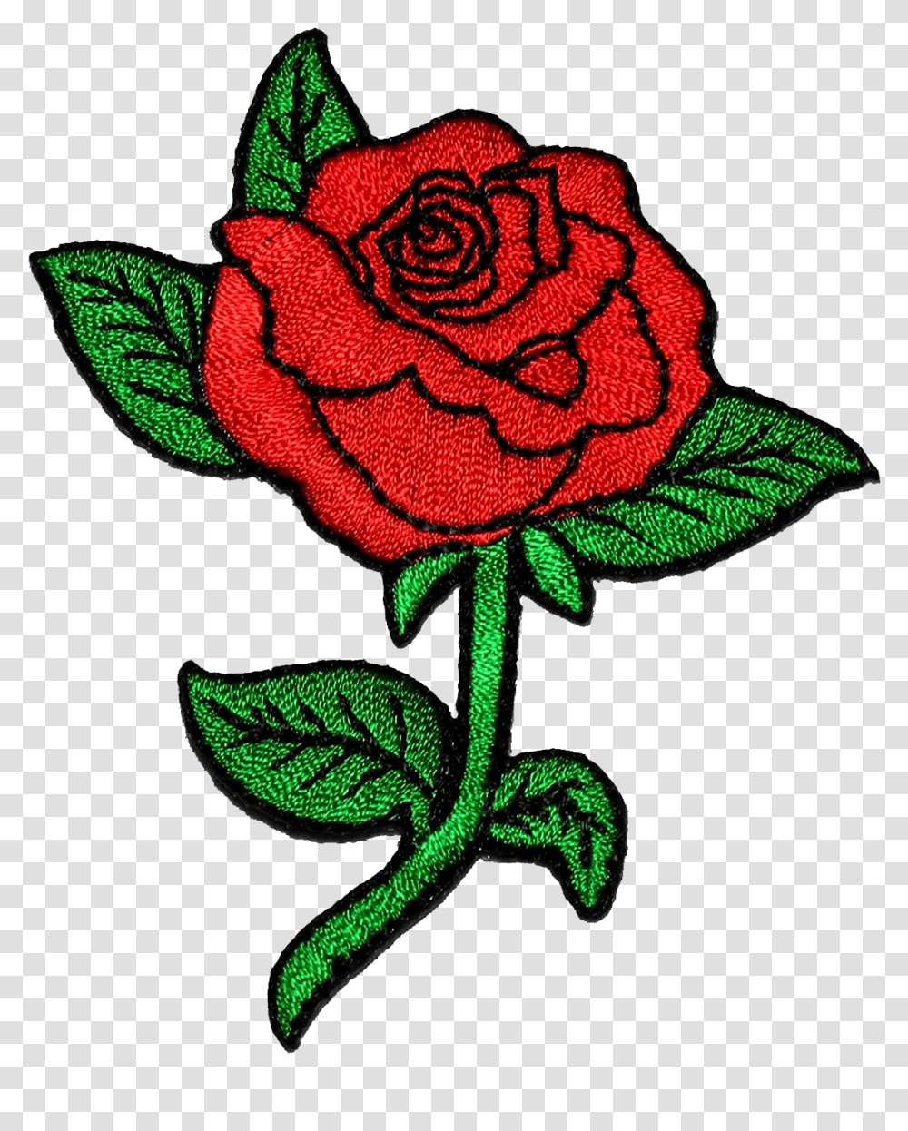 Embroidered Rose, Plant, Flower, Blossom, Carnation Transparent Png