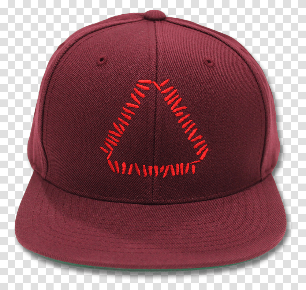 Embroidered Triangle Logo Snapback Baseball Cap, Clothing, Apparel, Hat Transparent Png