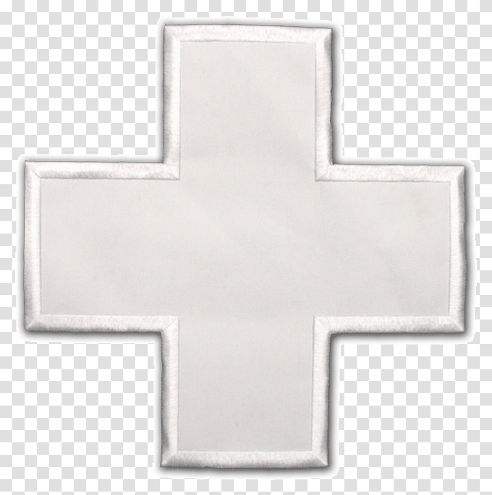 Embroidered White Cross Cross, Symbol, Mailbox, Letterbox, Crucifix Transparent Png
