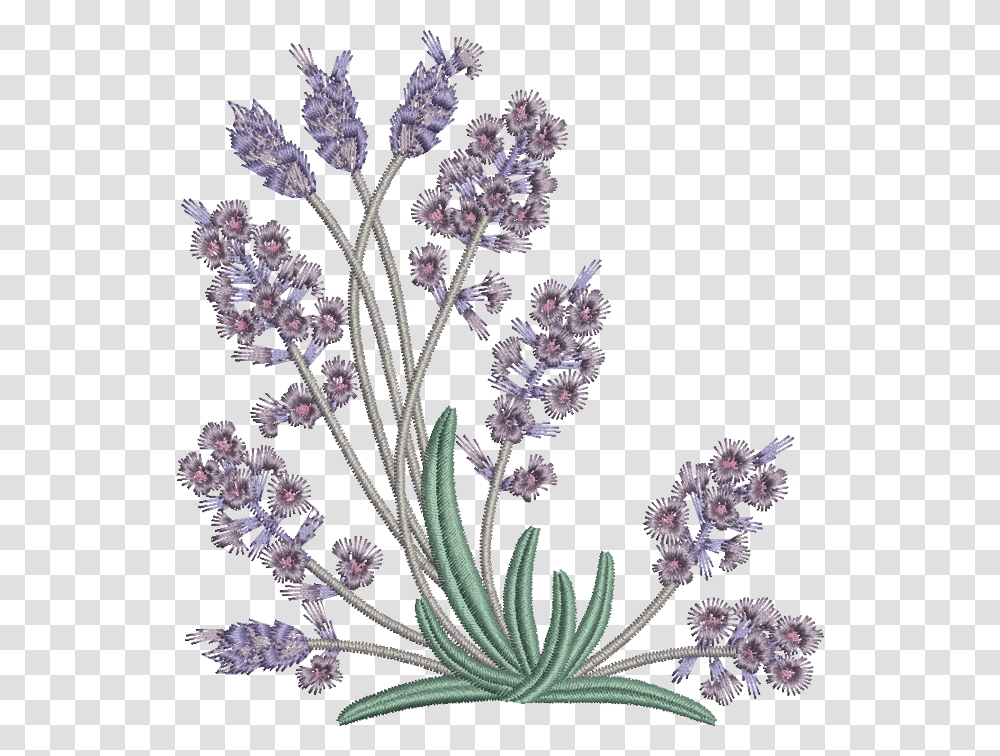 Embroidery Pattern Lavender Flowers Download Flower Embroidery Designs Lavender, Plant, Potted Plant, Vase, Jar Transparent Png