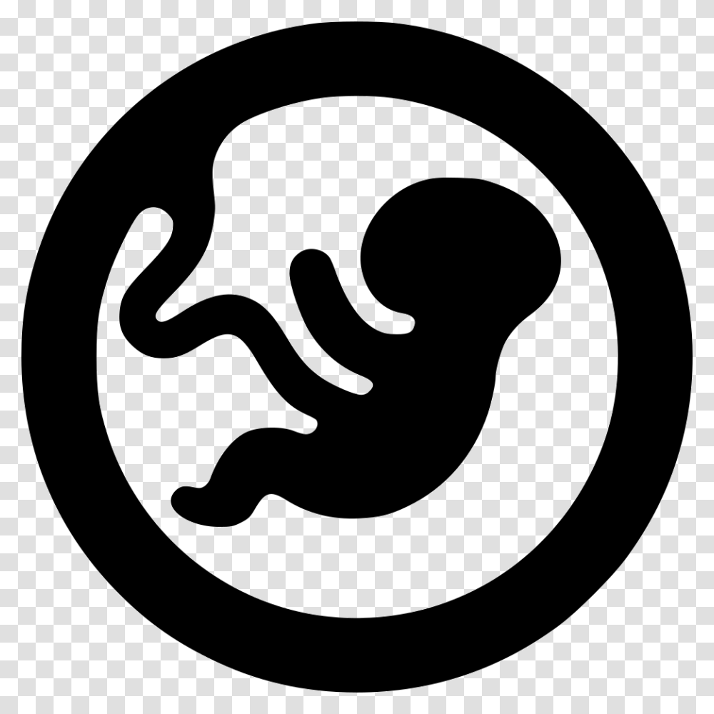 Embryo Recycle Symbol Black Background, Label, Stencil, Sticker Transparent Png