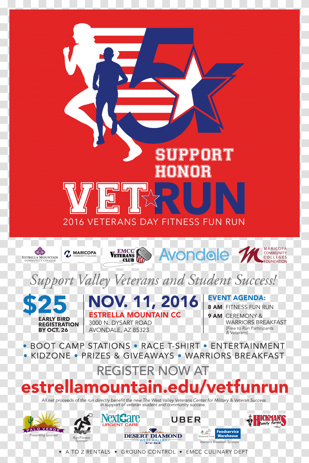 Emcc Cohosts Veterans Day Celebration And Fitness Fun Veterans Day Race Flyer, Advertisement, Poster, Paper, Brochure Transparent Png