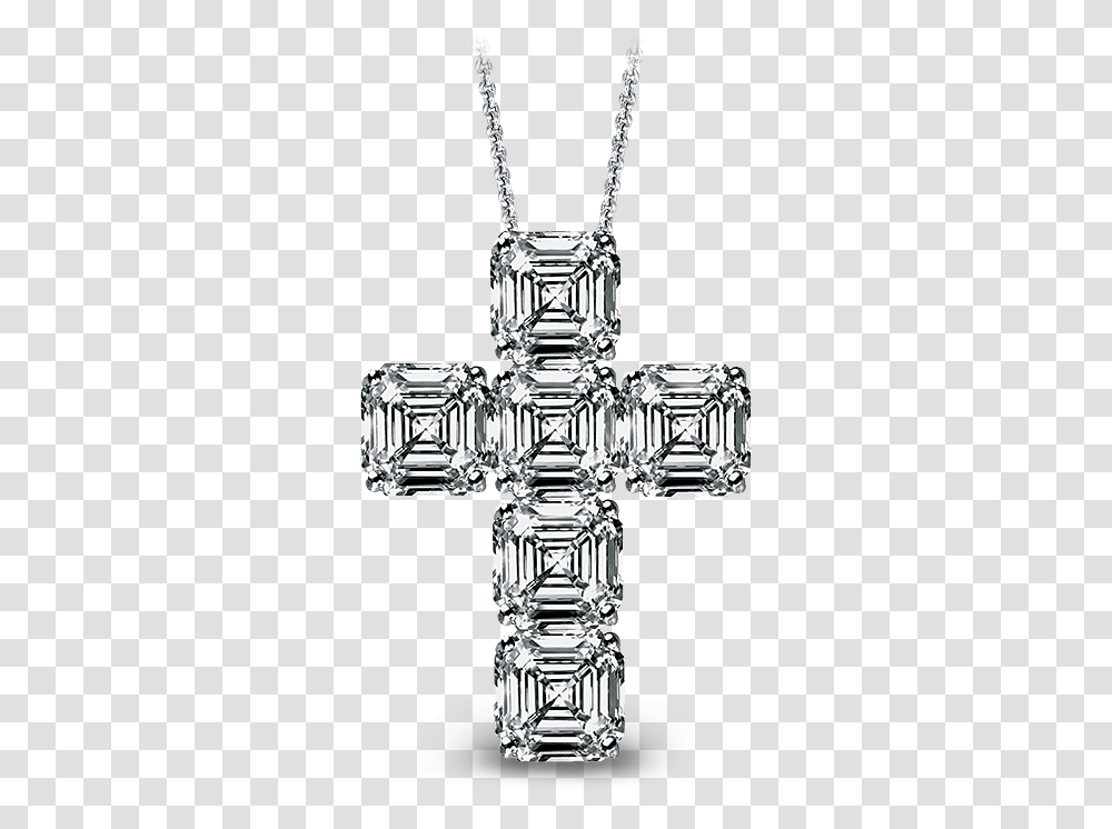 Emerald Cut Diamond Cross, Chandelier, Lamp, Gemstone Transparent Png