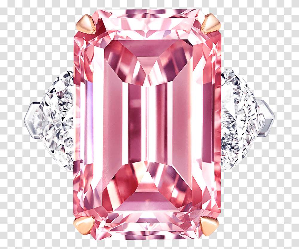 Emerald Cut Pink Diamond Rings, Accessories, Accessory, Jewelry, Crystal Transparent Png