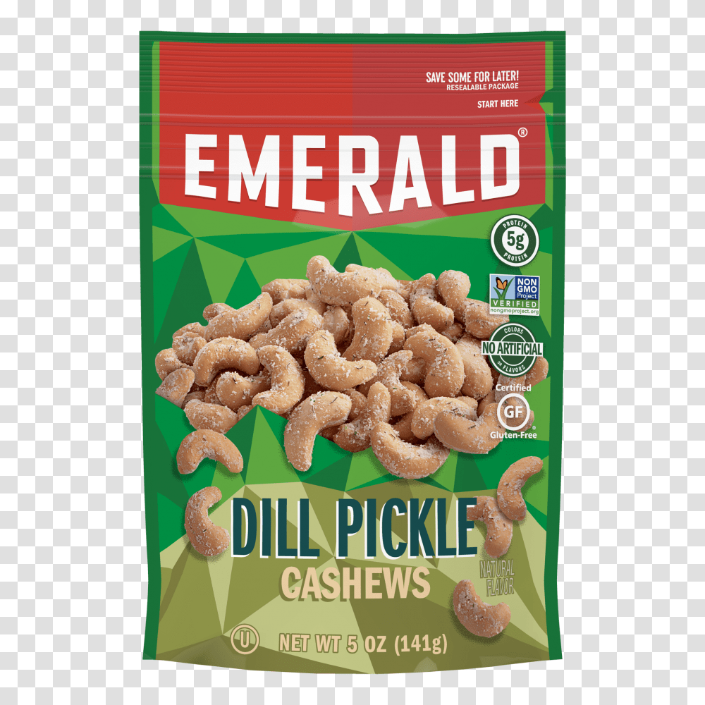 Emerald Nuts Dill Pickle Cashews Oz, Plant, Vegetable, Food, Flyer Transparent Png