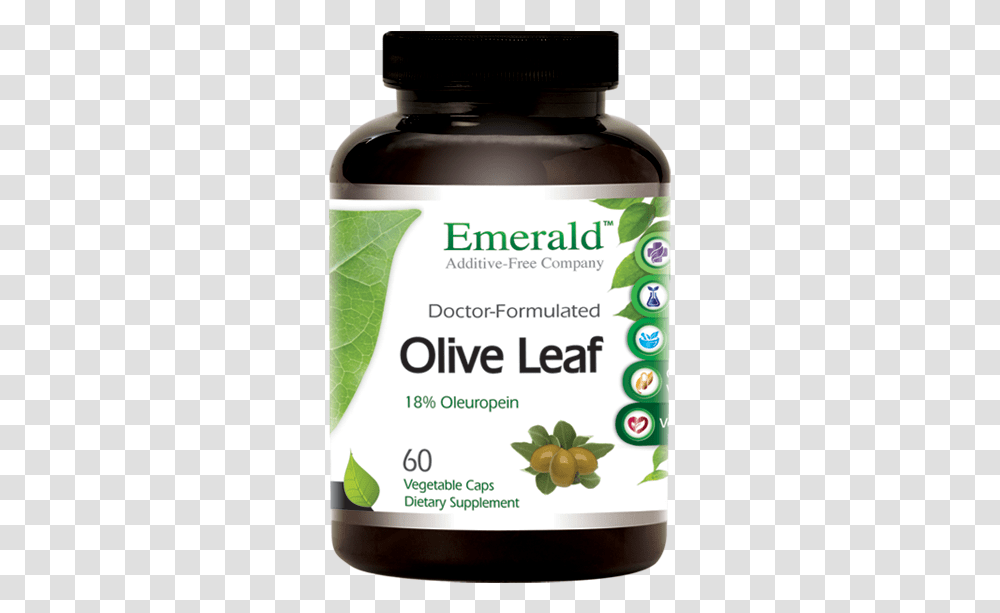 Emerald Olive Leaf Bottle Emerald L Glutathione, Plant, Food, Jar, Fruit Transparent Png