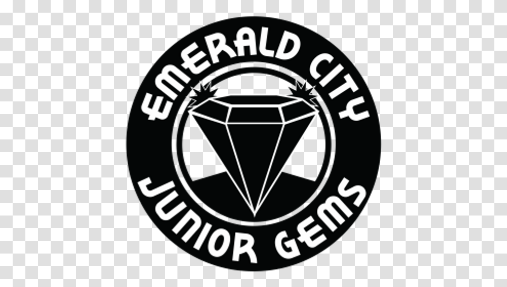Emeraldcityjuniorgems Logo2016 Blackwhite Emblem, Grenade, Bomb, Weapon, Weaponry Transparent Png