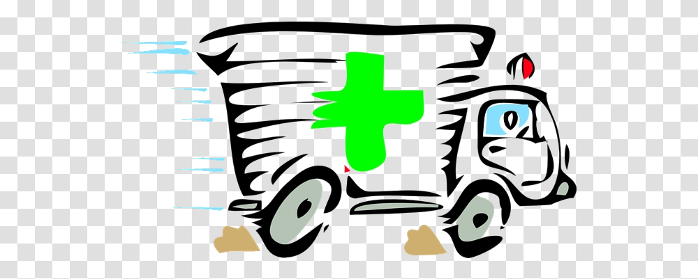 Emergency Ambulance Sirene Fast First Aid Clip Art Ambulance Clipart, Vehicle, Transportation, Gun, Scooter Transparent Png