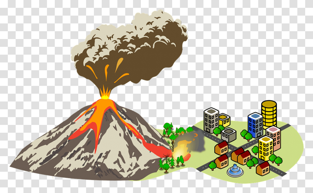 Emergency Disaster Volcano Volcanic Eruption Lava Clipart Pictures Of Volcanic Eruptions, Mountain, Outdoors, Nature Transparent Png