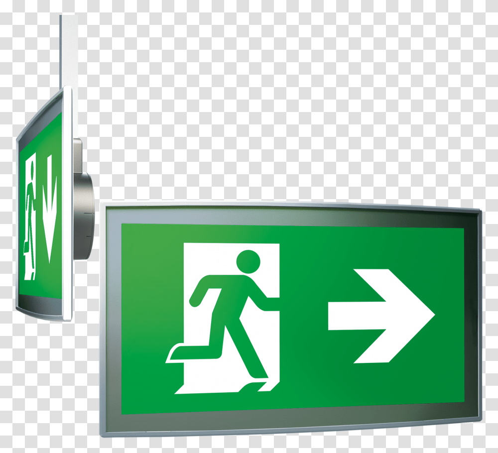 Emergency Exit Right Sign, Road Sign Transparent Png