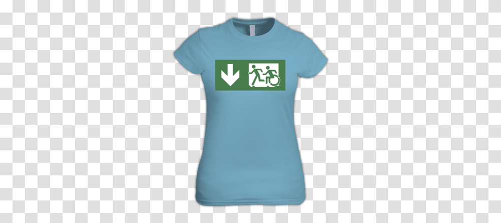 Emergency Exit Sign With Accessible An, Clothing, T-Shirt, Sleeve Transparent Png