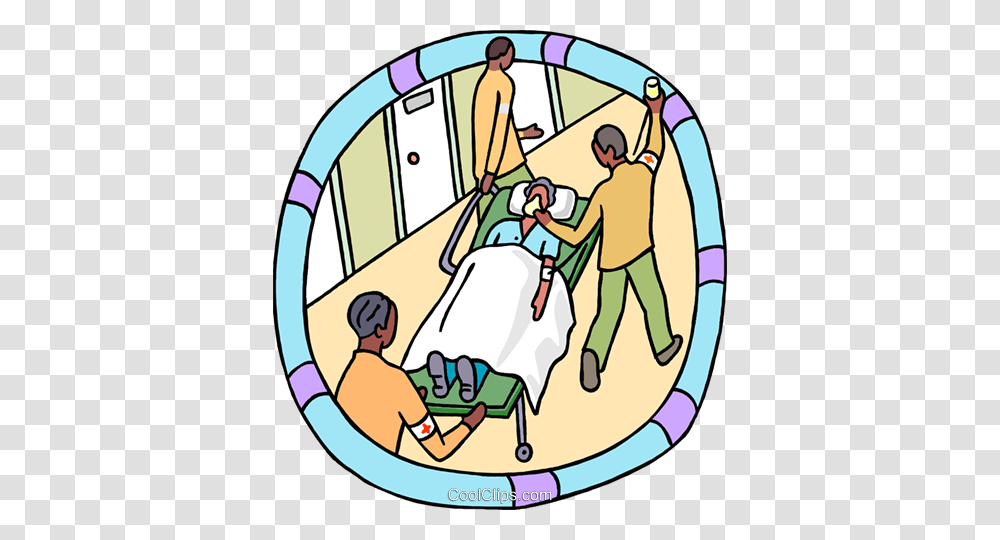 Emergency Patient On A Stretcher Royalty Free Vector Clip Art, Washing, Laundry, Drawing, Water Transparent Png