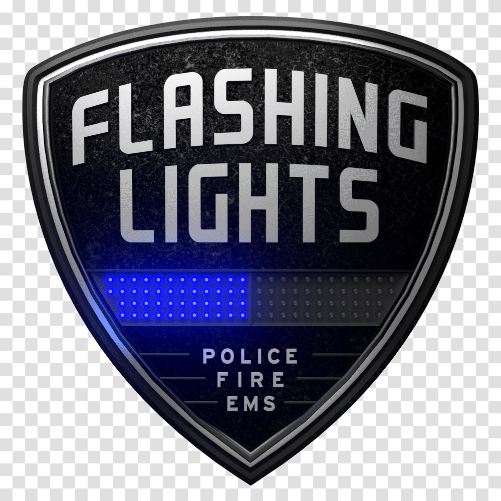 Emergencyinprogress Police Lights, Logo, Symbol, Trademark, Wristwatch Transparent Png