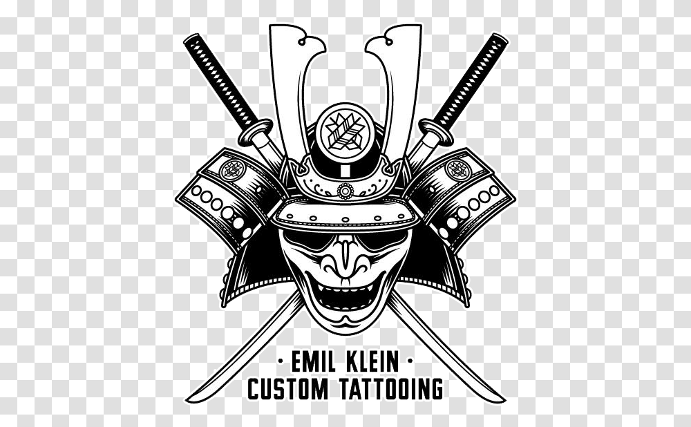Emil Klein Tattoo Illustration, Samurai, Knight, Armor, Emblem Transparent Png