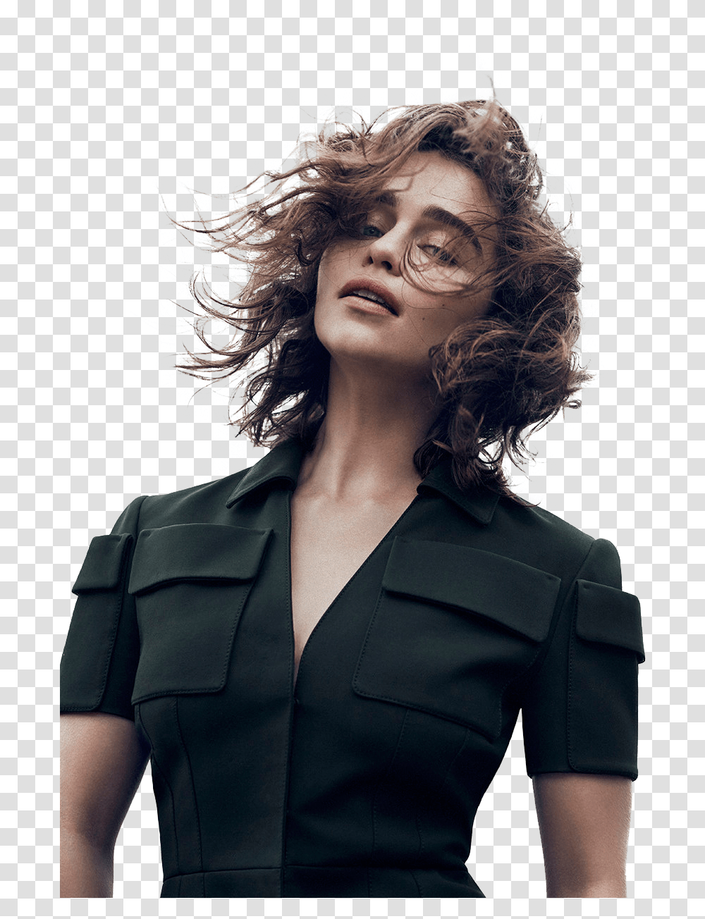 Emilia Clarke For Dior Magazine, Female, Person, Sleeve Transparent Png