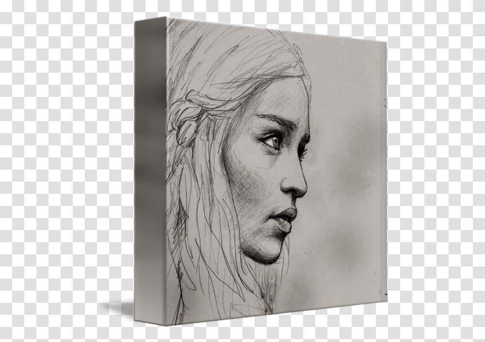 Emilia Clarke From Game Of Thrones Got Sketch, Person, Human, Drawing, Art Transparent Png