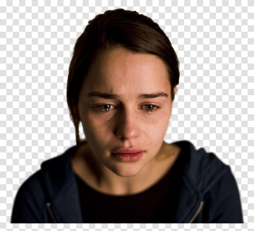 Emilia Clarke Sad Face, Person, Human, Portrait, Photography Transparent Png