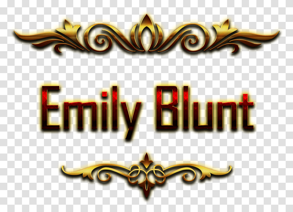 Emily Blunt Decorative Name, Lighting, Alphabet, Housing Transparent Png