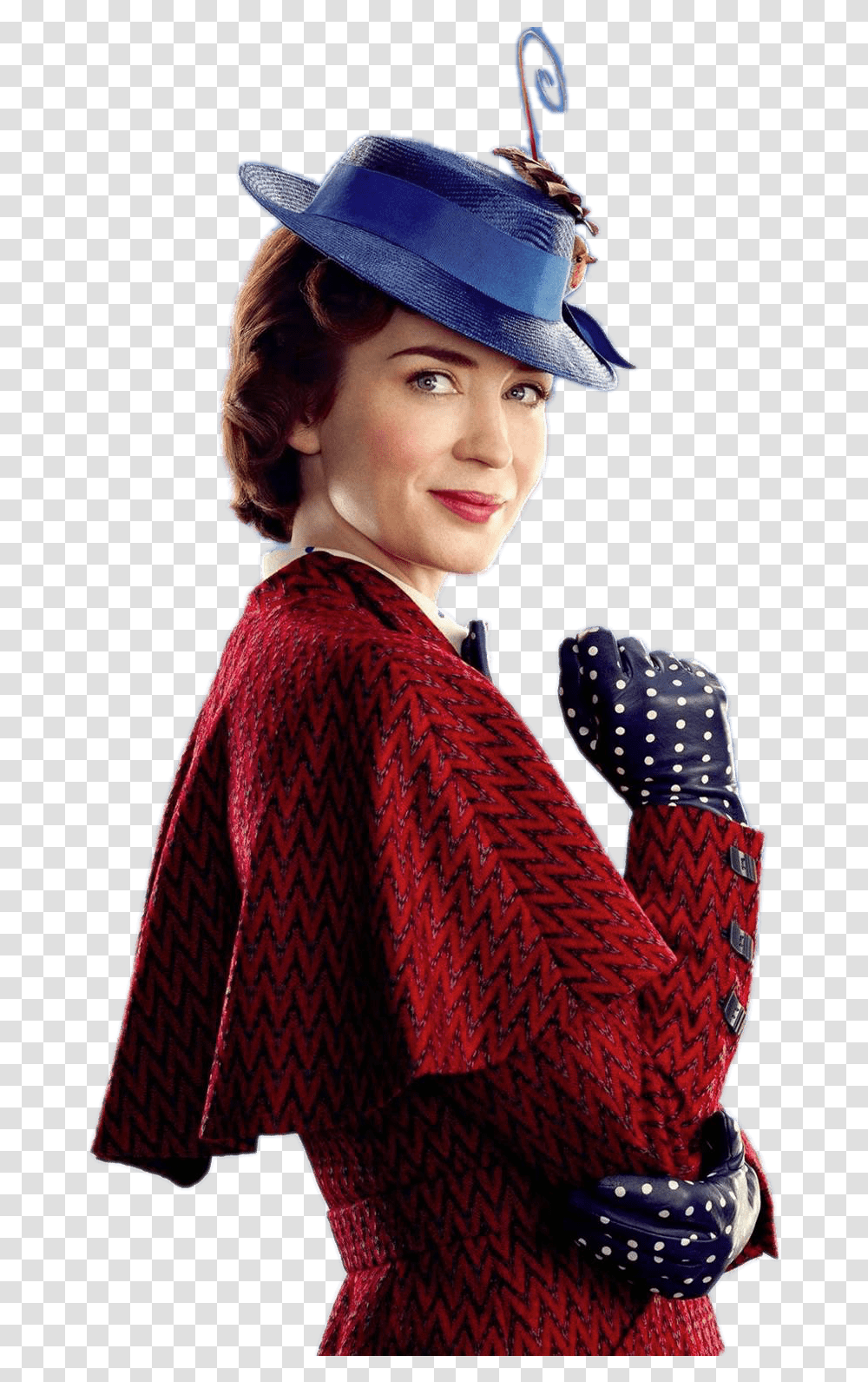 Emily Blunt In Mary Poppins Returns Mary Poppins Cosplay, Person, Hat, Female Transparent Png