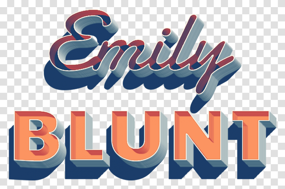 Emily Blunt Name Logo Calligraphy, Label Transparent Png
