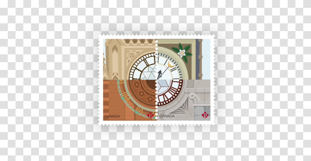 Emily Rose Artist Canadian Clock Towers Stamp Illustration Wall Clock, Analog Clock, Architecture, Building, Wristwatch Transparent Png
