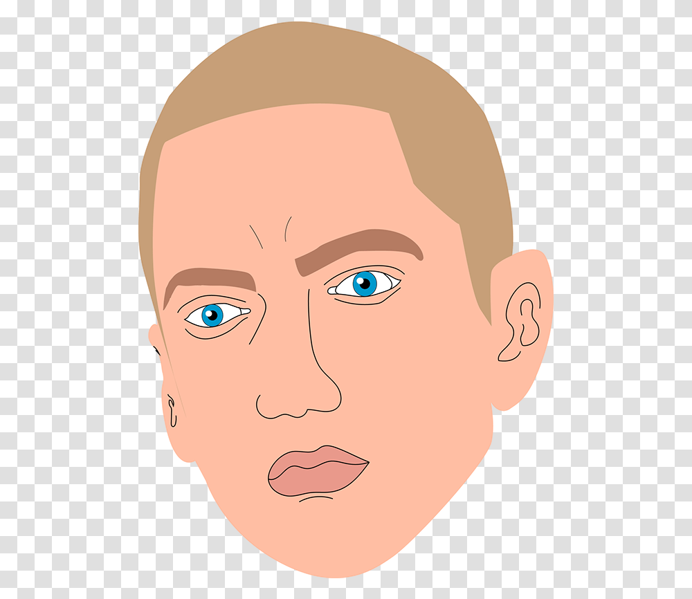 Eminem Cartoon Sticker For Adult, Face, Head, Portrait, Photography Transparent Png