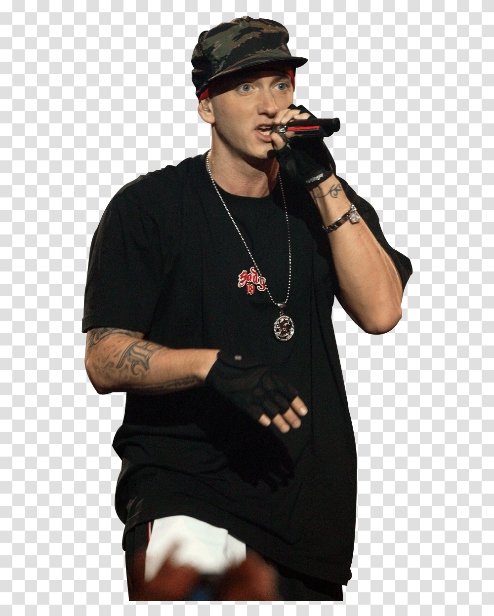 Eminem Eminem Microphone, Person, Human, Pendant, Hat Transparent Png
