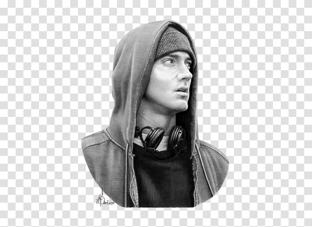 Eminem Marshall Mathers Drawing Round Beach Towel Eminem Drawing, Clothing, Apparel, Hood, Sweatshirt Transparent Png