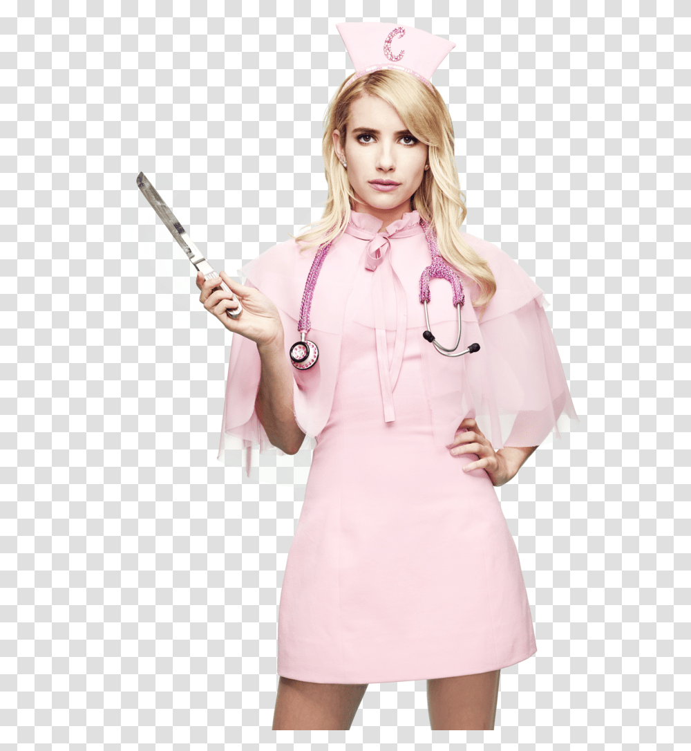Emma Roberts Free Image Scream Queens Season 2 Chanel, Apparel, Costume, Person Transparent Png