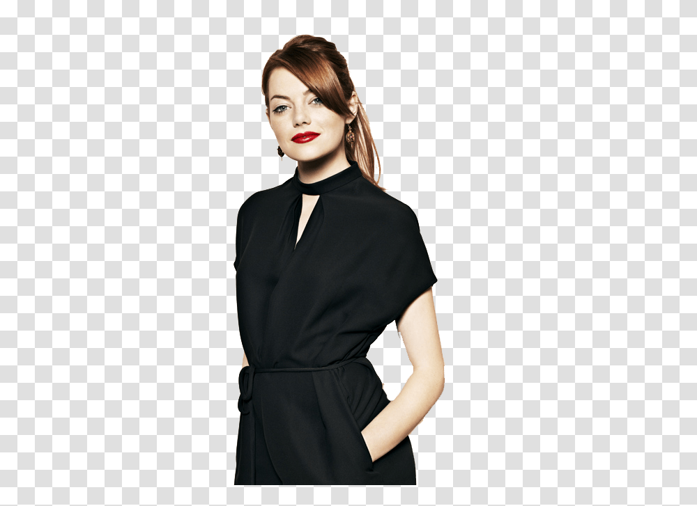 Emma Stone Black Dress, Person, Female, Woman Transparent Png