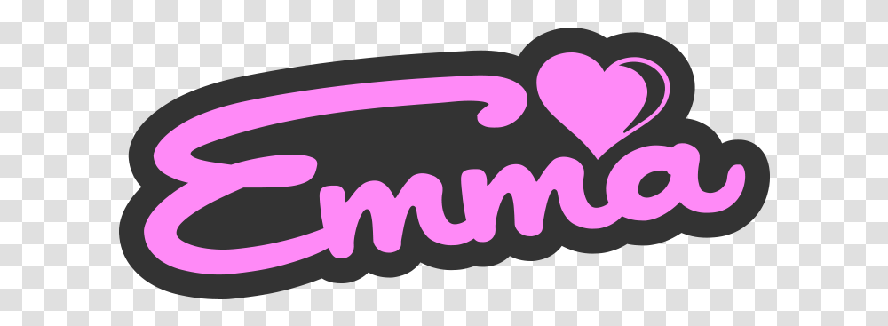 Emma Sweet Name Sign Illustration, Purple, Label, Cushion Transparent Png