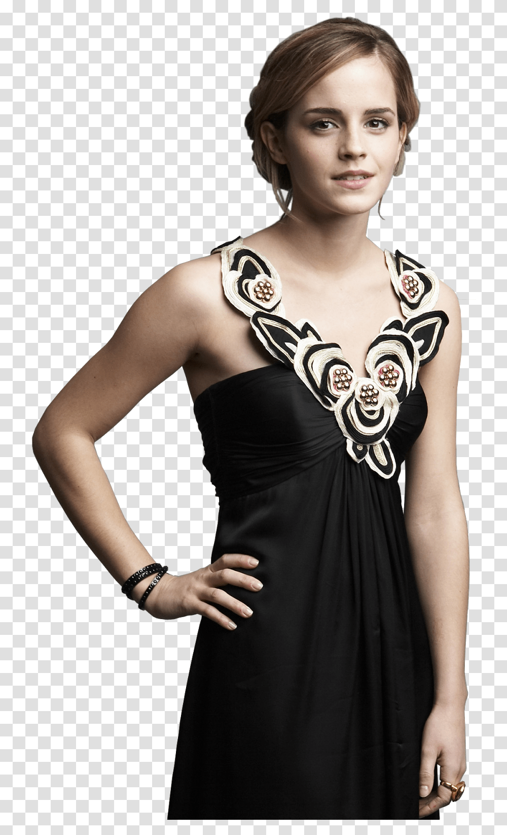 Emma Watson Download Emma Watson 2009 Bafta Portrait, Dress, Skin, Person Transparent Png