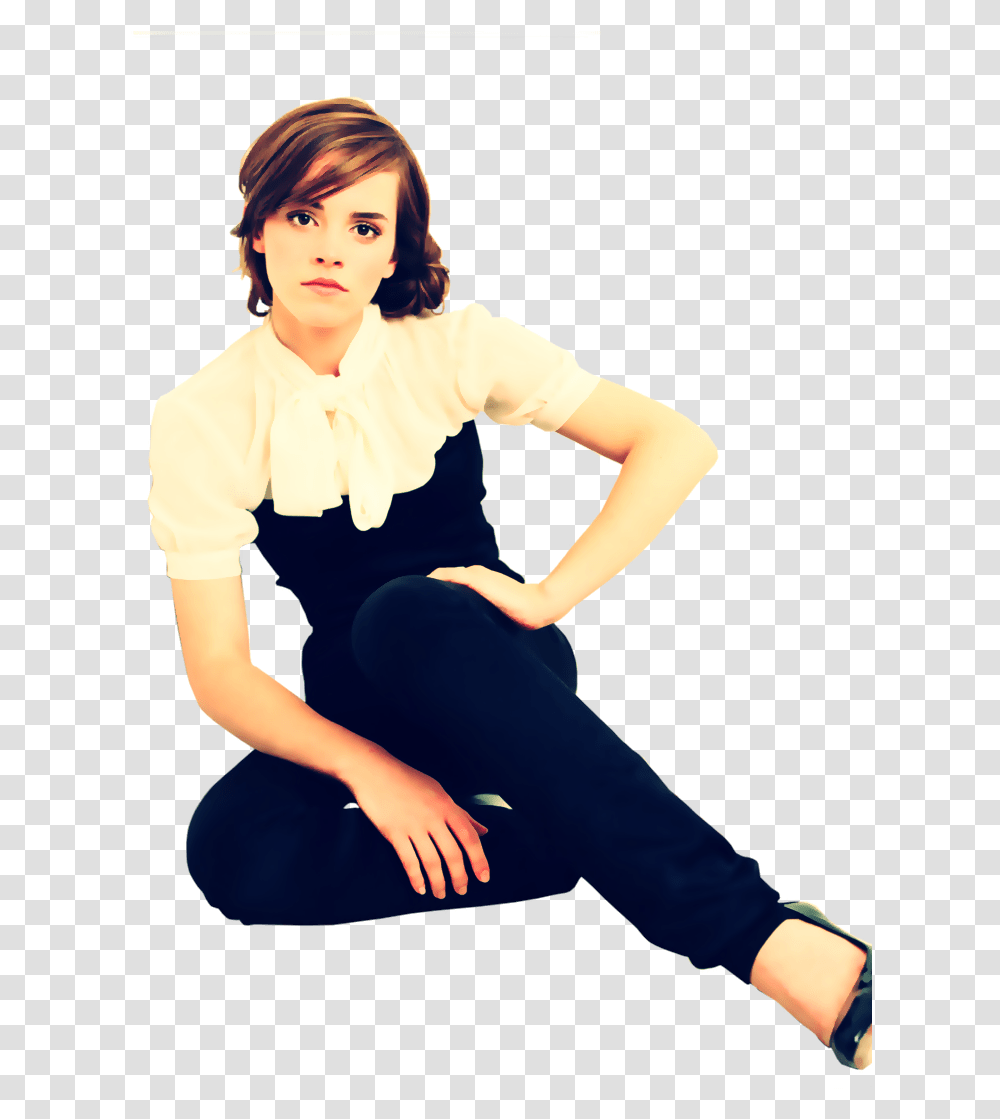 Emma Watson Download Magazine Interview Pages Emma Watson, Pants, Person, Sleeve Transparent Png