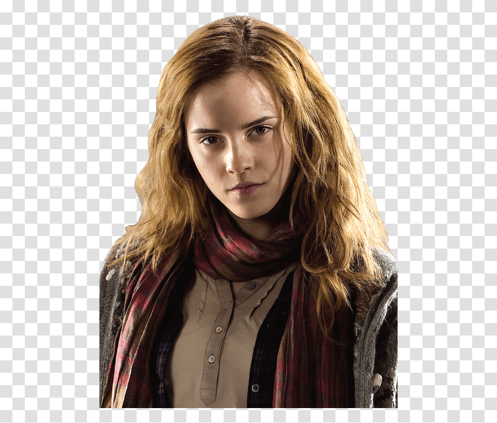 Emma Watson Face Harry Potter And The Deathly Hallows Hermione, Person, Jacket, Coat Transparent Png