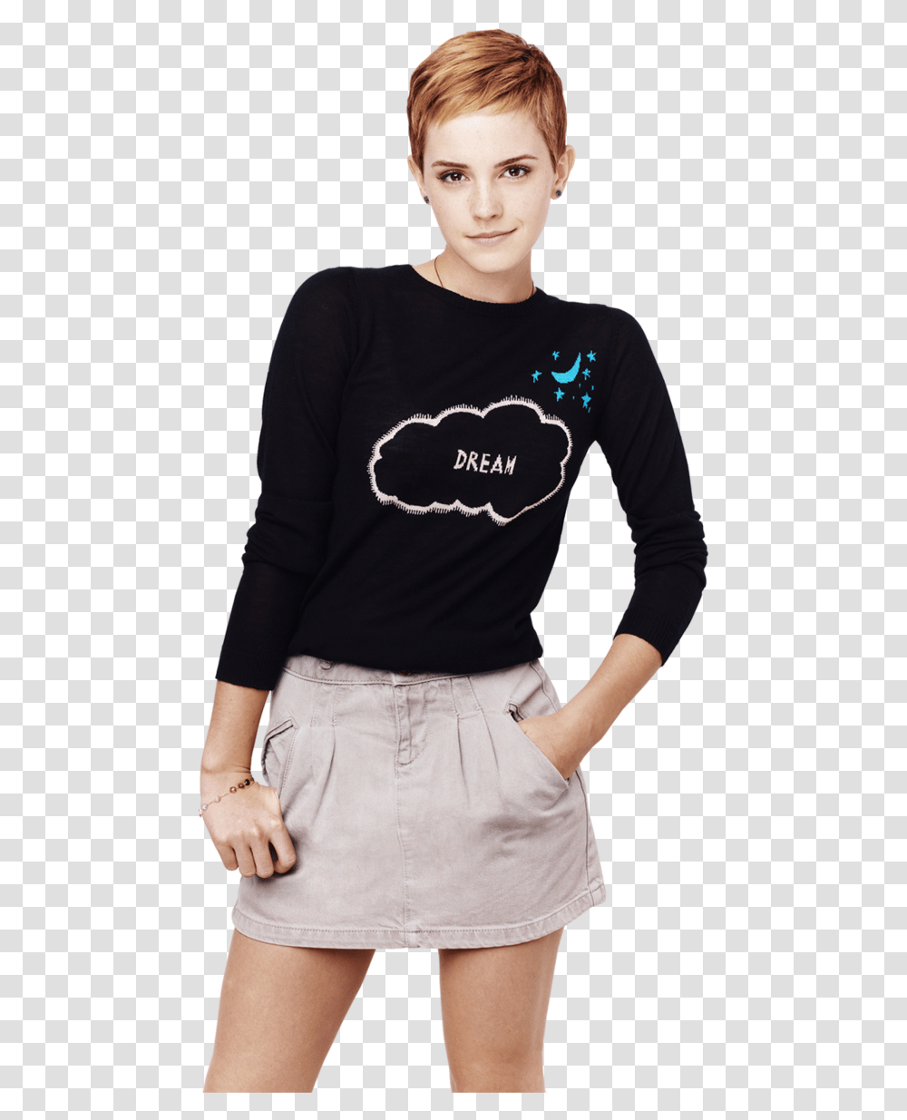Emma Watson Hermione Granger Photo Shoot Actor Pixie Cut And Skirt, Apparel, Sleeve, Long Sleeve Transparent Png